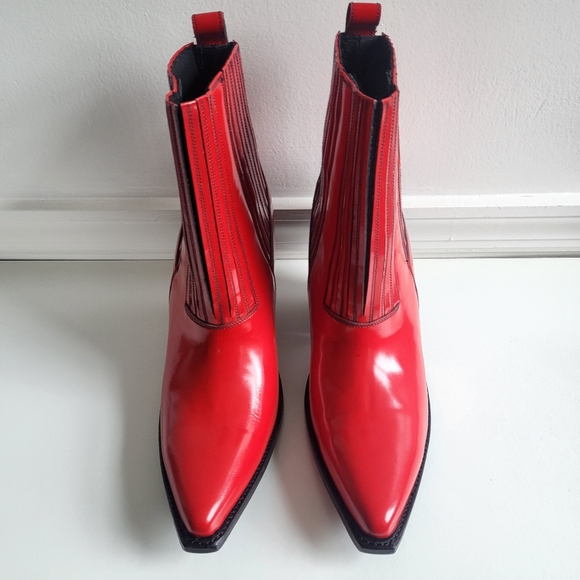 New Valentino Garavani Rockstud Leather Ankle Western Cowboy Boots NWT 10.5 US - Picture 11 of 16